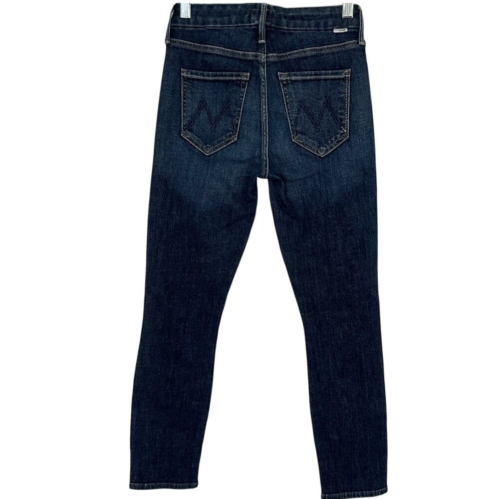 MOTHER The Looker Crop Jeans Switch It Up Blue Size 24 Skinny Leg High Waist - Picture 4 of 10